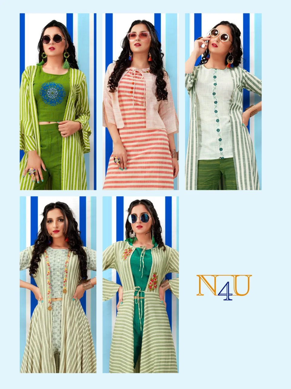 N4u Niharika Latest Fancy Designer  South Cotton Handloom Exclusive Fancy Kurti Collection